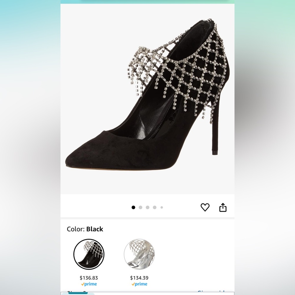 Vince Camuto Rhinestone Detail Black Heels